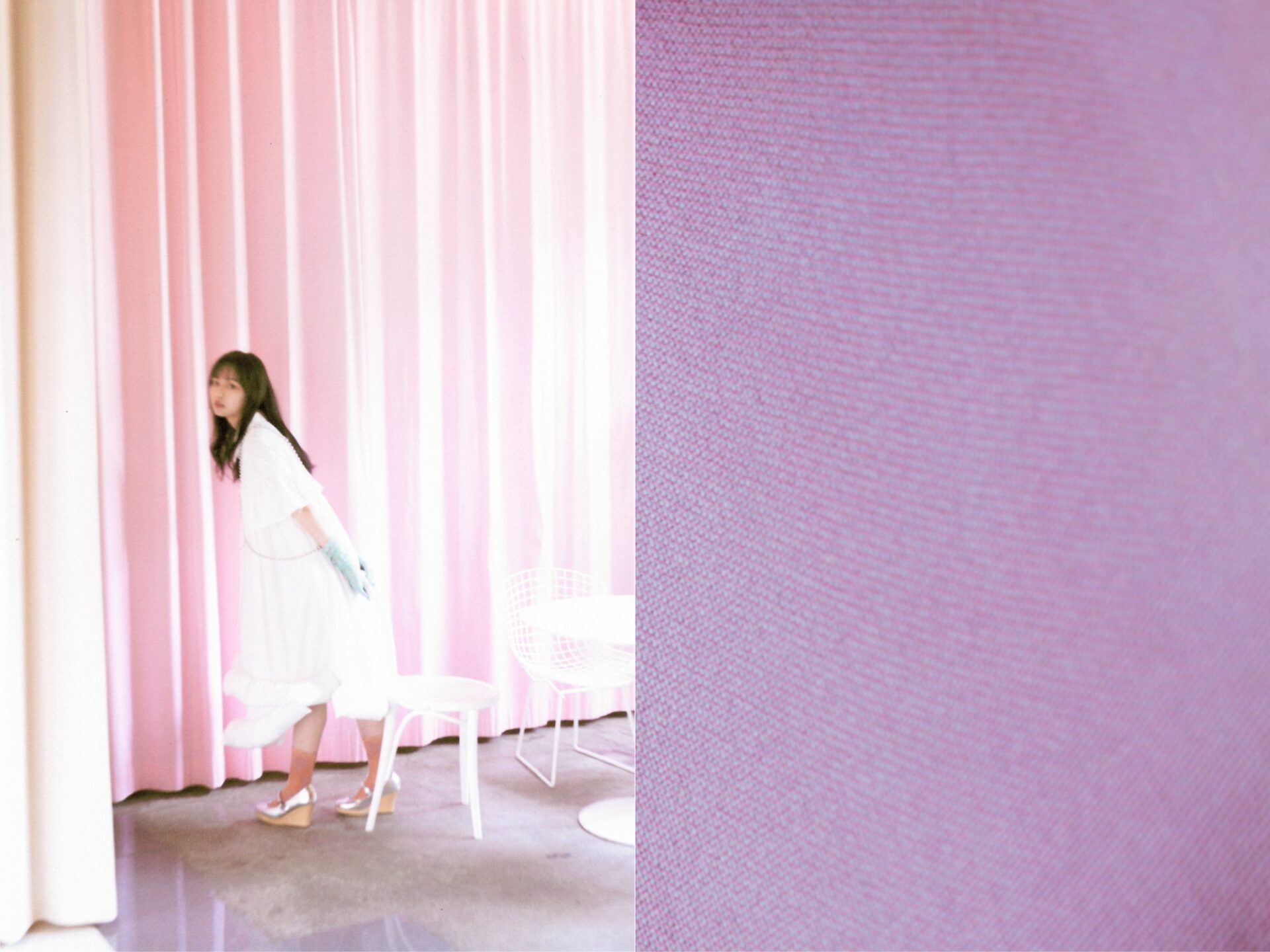 武井宏員撮影の君と歩く1キロメートル 紫の布のアップ